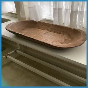 Handmade Large Dough Bowl W:12” x L:26”